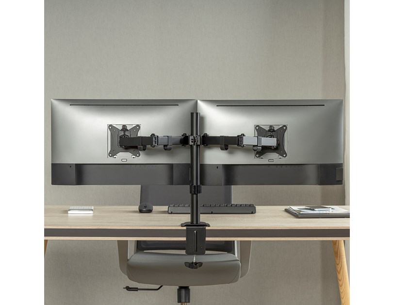 BIT FORCE nagibno-okretni stolni nosač za 2 monitora BRACKET DMM-32-2M