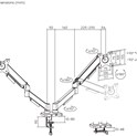 BIT FORCE nagibno-okretna stolna ručka za 2 monitora BRACKET DMA-32-2M