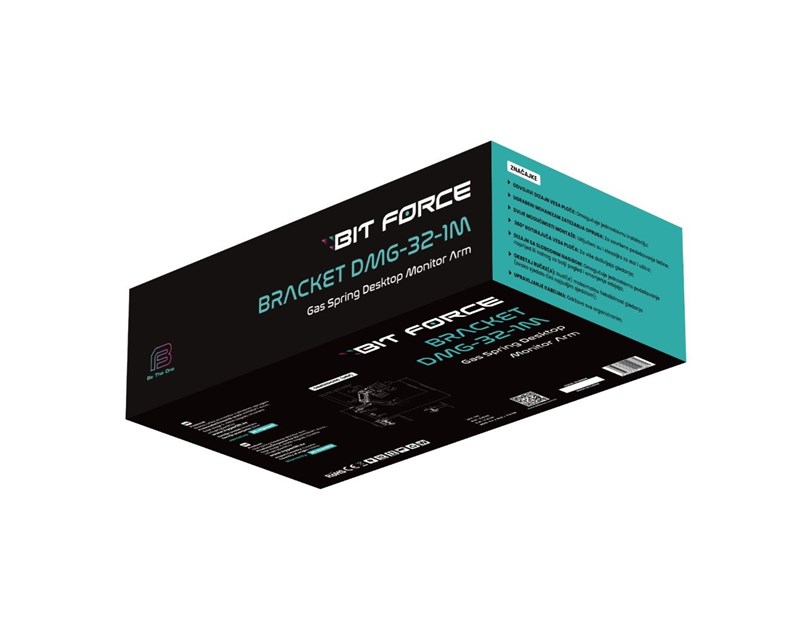 BIT FORCE stolna ručka za monitor s plinskom oprugom BRACKET DMG-32-1M