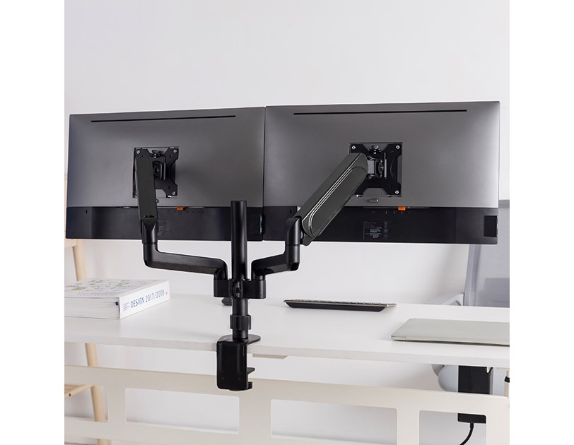 BIT FORCE stolna ručka za 2 monitora s plinskom oprugom BRACKET DMG-32-2M