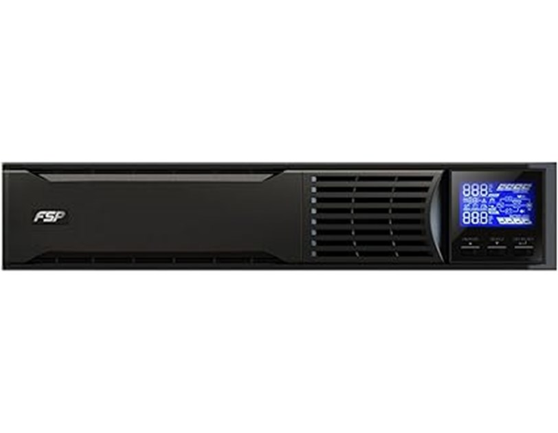 Fortron Source UPS Champ Rack - IEC 1000VA/900W, On-line double conversion, USB, RS-232, IEC C13x6, 2×9Ah, LCD
