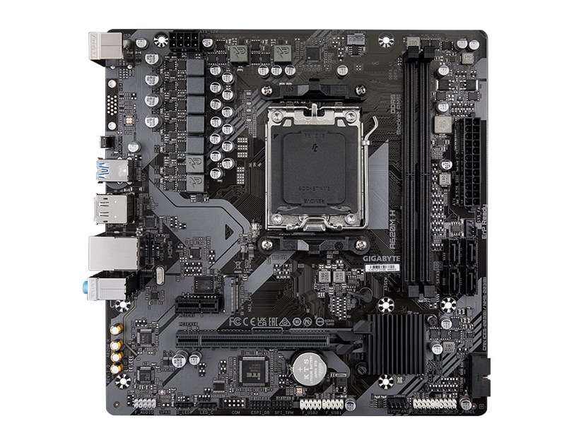 Gigabyte A620M H, S.AM5 2x DDR5/6400(OC), PCIe 4.0, HDMI/DP,  mATX