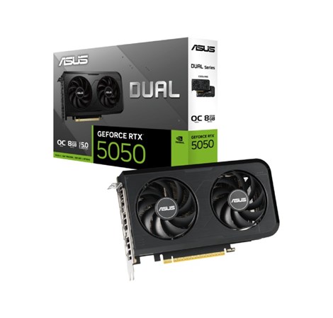 Asus Dual GeForce RTX 5050 8GB GDDR6 OC Edition, 8GB GDDR6/128-bit, PCIe 5.0x16, HDMI/3×DP