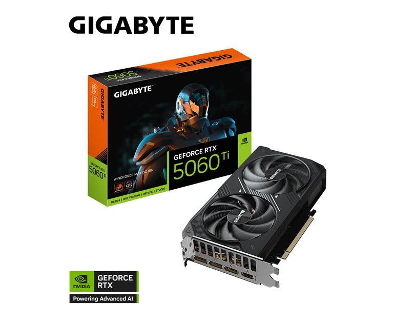 Gigabyte GeForce RTX 5060 TI Windforce MAX OC 16GB GDDR7, 16GB GDDR7/128-bit, PCIe 5.0x16, HDMI/3×DP