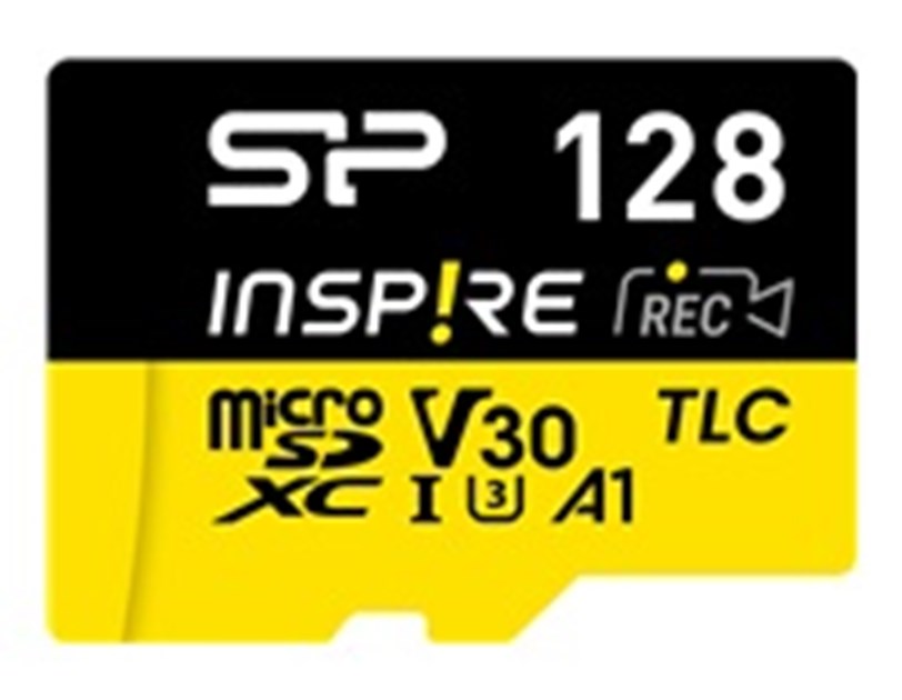 SILICON POWER Memory card microSDXC Inspire 128GB UHS-IU3 A1 V30 4K TLC