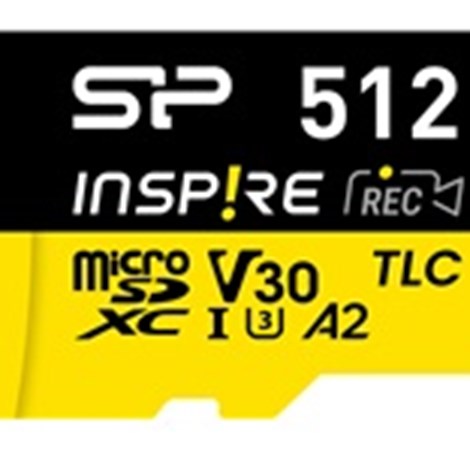 SILICON POWER Memory card microSDXC Inspire 512GB UHS-IU3 A2 V30 4K TLC