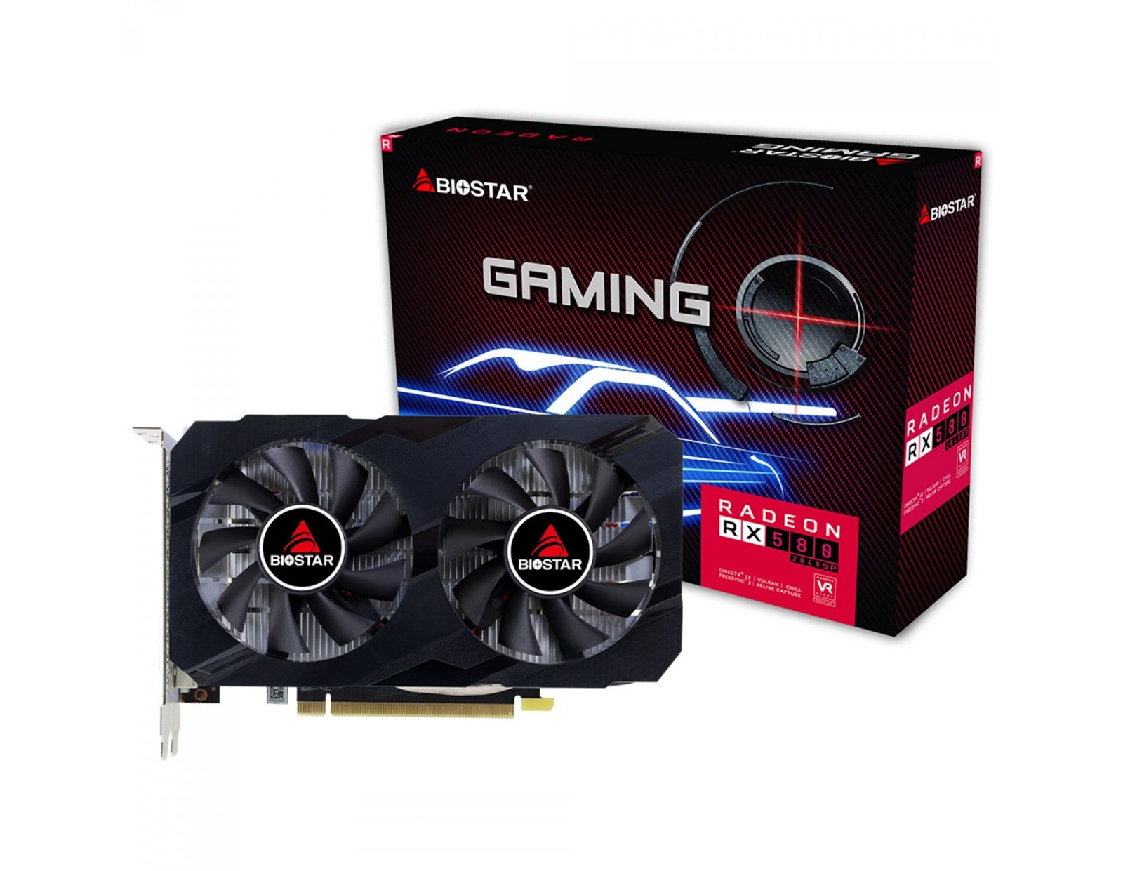 Biostar AMD Radeon RX580 8GB GDDR5/256-bit, PCIe 3.0, HDMI/DVI/DP 