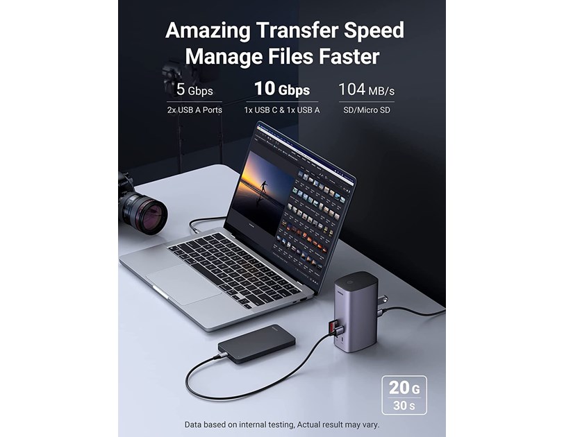 UGREEN Revodok Pro 312 12u1, 2xHDMI, DisplayPort, Thunderbolt 4, USB-C 3.2, USB-A 3.2, USB 3.0, RJ45, čitač kartica TF/SD, 3.5mm