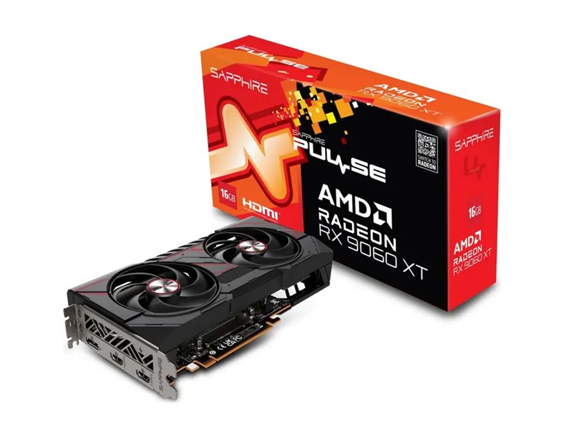 Sapphire Pulse Gaming Radeon RX 9060 XT 16GB GDDR6, PCIe 5.0x16, 2×HDMI/1×DP