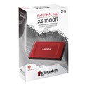 KINGSTON XS1000 eksterni SSD disk 2TB, USB 3.2 Gen 2 Type-C, USB-C to USB-A cable, crveni, SXS1000/2000G
