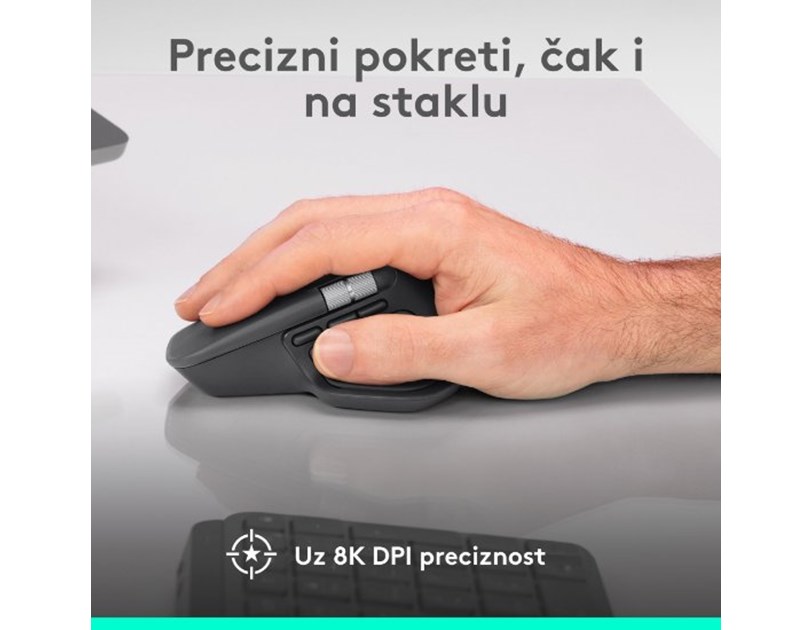 Logitech MX Master 4 bežični miš, USB, graphite (910-007562)