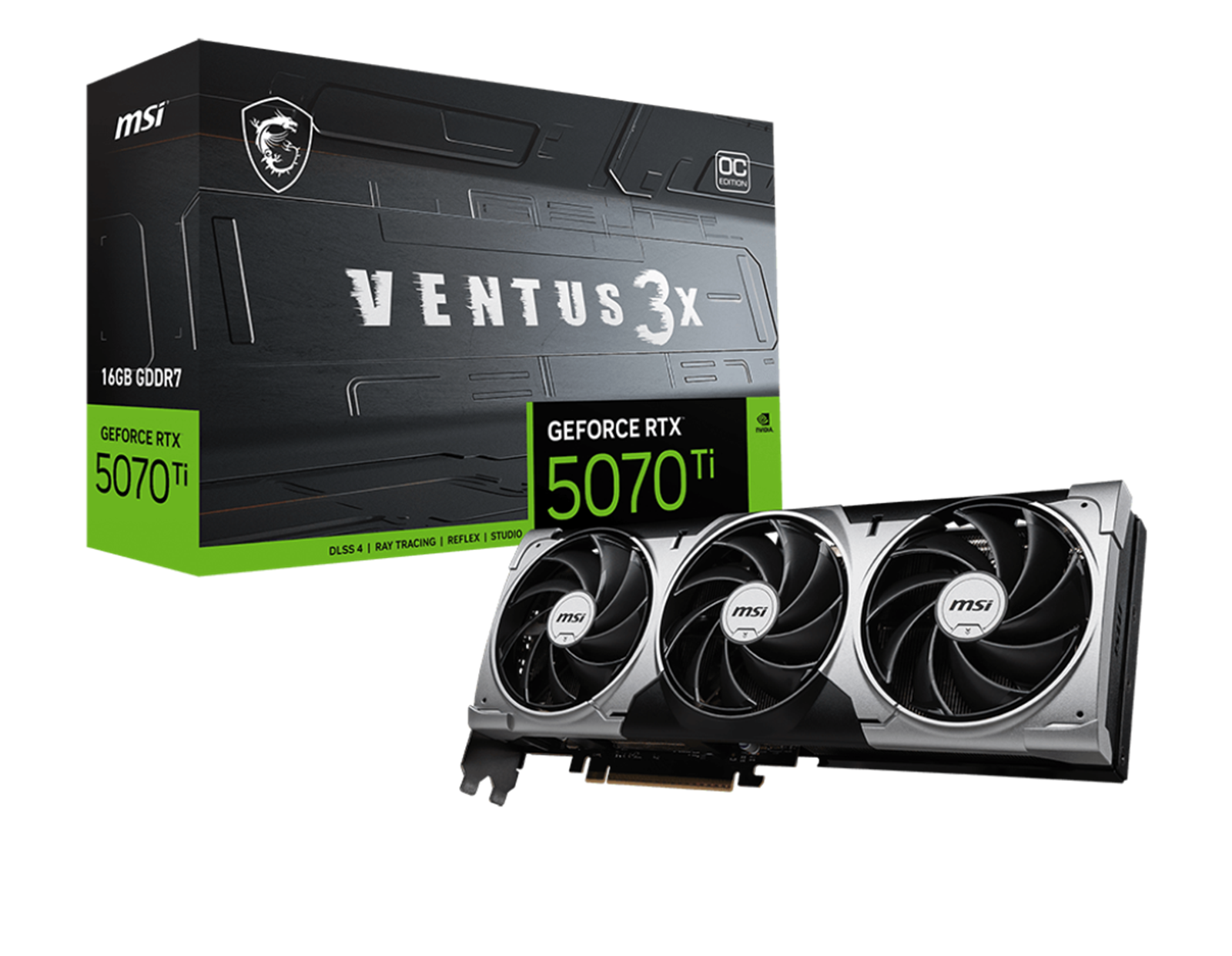 MSI GeForce RTX 5070 TI Ventus 3X OC 16GB GDDR7, PCIe 5.0, HDMI/3×DP