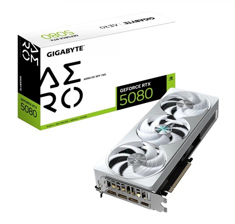 Gigabyte nVidia GeForce RTX5080 AERO OC SFF 16GB GDDR7, PCI-E 5.0/256 bit, 1× HDMI, 3 x DP