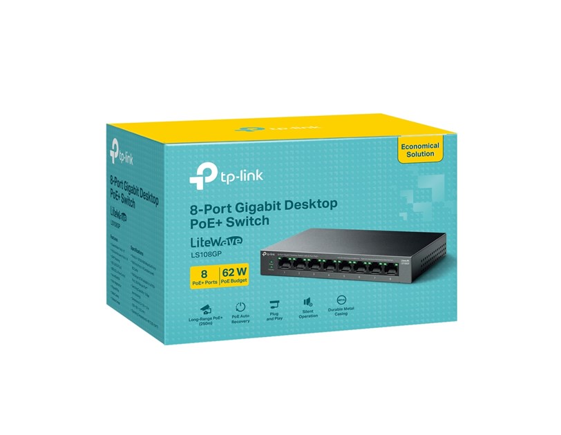 TP-Link 8-Port Gigabit Desktop Switch with 8-Port PoE+ 