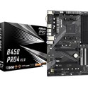 ASRock MB B450 PRO4 R2.0, S.AM4, DDR4/3200+ (OC), PCIe 3.0, M.2, G-LAN, VGA/HDMI/DP, ATX