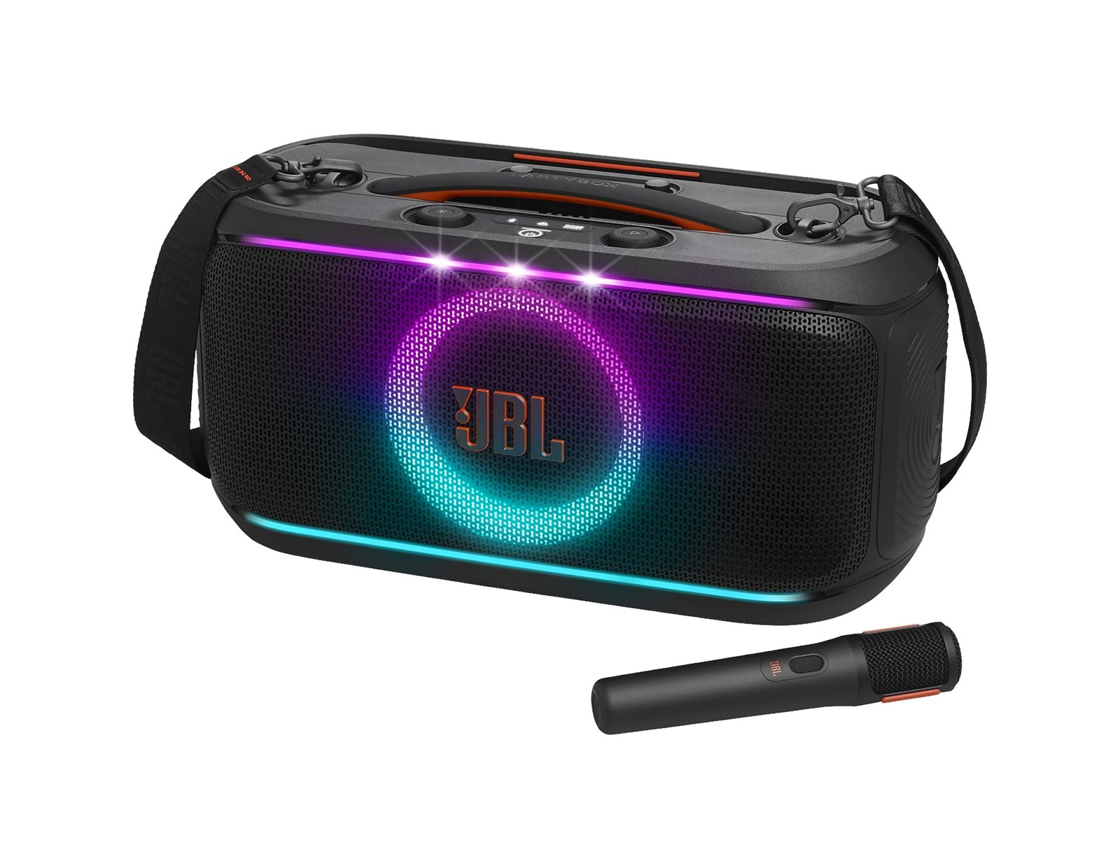 JBL PARTYBOX On-the-Go 2 Prijenosni bežični bluetooth zvučnik velike snage 100W, Bluetooth, RGB osvjetljenje, crni