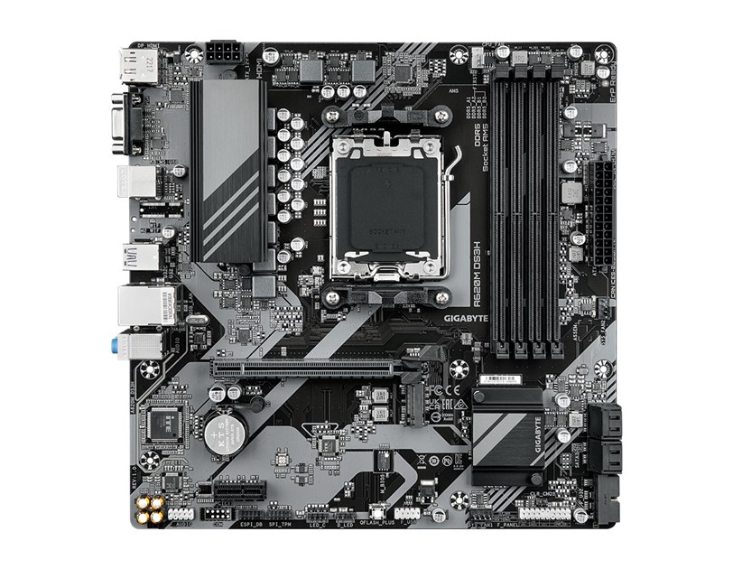 Gigabyte MB A620M DS3H, S.AM5 4x DDR5/7600(OC), PCIe 4.0, G-LAN, HDMI/DP/VGA, USB-C, mATX