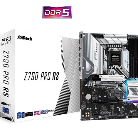 ASRock MB Z790 PRO RS , S.1700, 4xDDR5/7200(OC), PCIe 5.0, 2.5G-LAN, HDMI/DP, USB-C, ATX