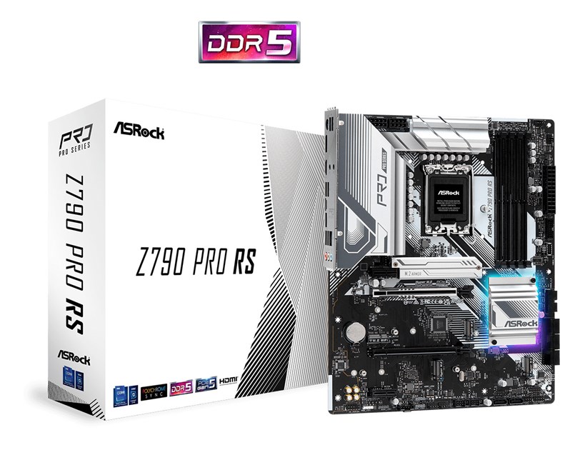 ASRock MB Z790 PRO RS , S.1700, 4xDDR5/7200(OC), PCIe 5.0, 2.5G-LAN, HDMI/DP, USB-C, ATX