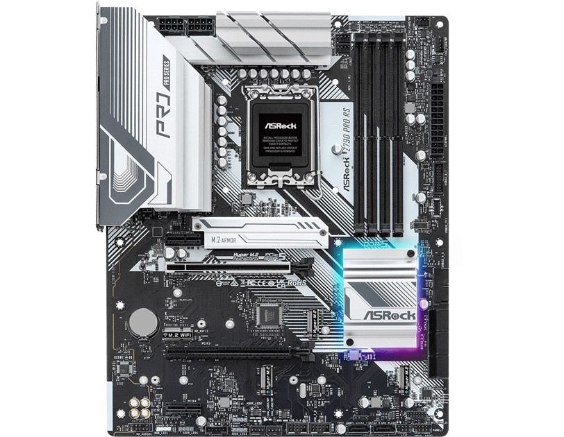 ASRock MB Z790 PRO RS , S.1700, 4xDDR5/7200(OC), PCIe 5.0, 2.5G-LAN, HDMI/DP, USB-C, ATX