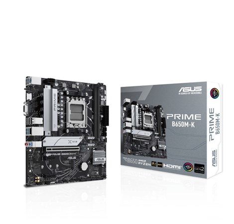 Asus MB Prime B650M-K, S.AM5, 2xDDR5/8000(OC), PCIe 4.0, 2.5 G-LAN, VGA/HDMI, mATX