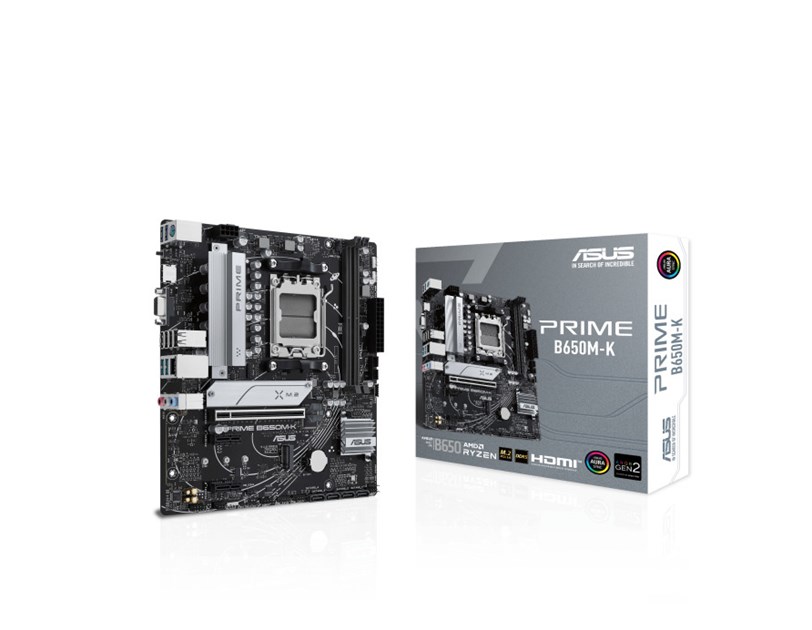 Asus MB Prime B650M-K, S.AM5, 2xDDR5/8000(OC), PCIe 4.0, 2.5 G-LAN, VGA/HDMI, mATX
