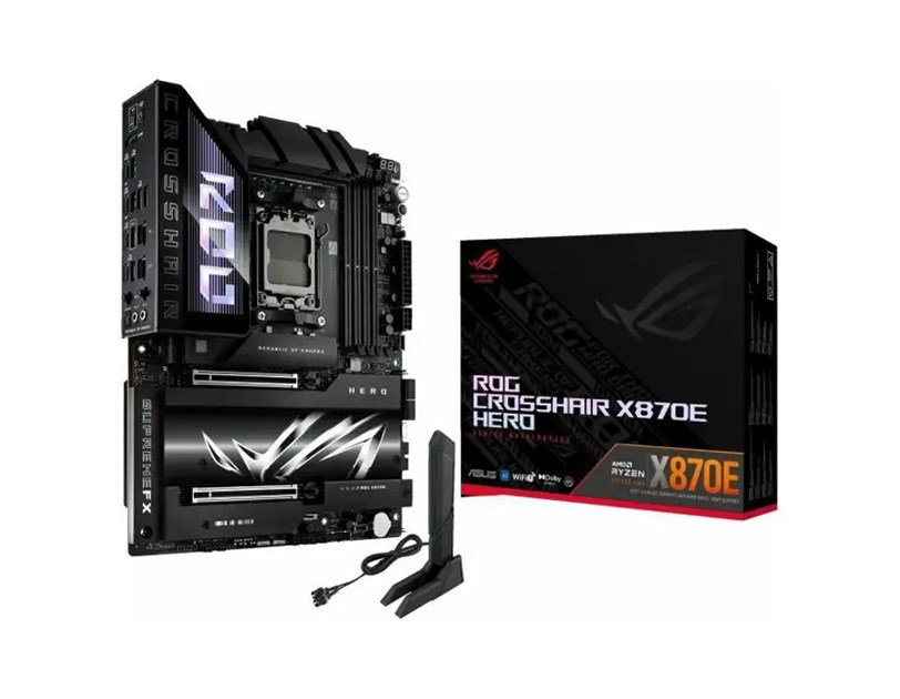 Asus MB ROG Crosshair X870E Hero, S.AM5, 4xDDR5/8600(OC), PCIe 5.0, 5 G-LAN, USB4, HDMI, WiFi, ATX