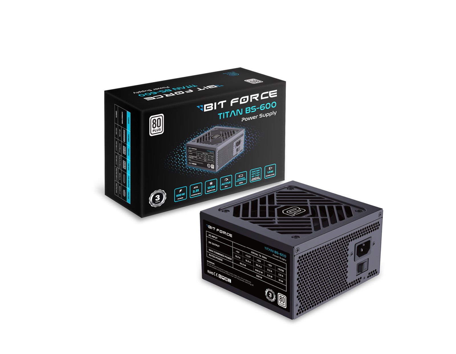 BIT FORCE napajanje 600W 80+ TITAN BS-600 ATX2.31