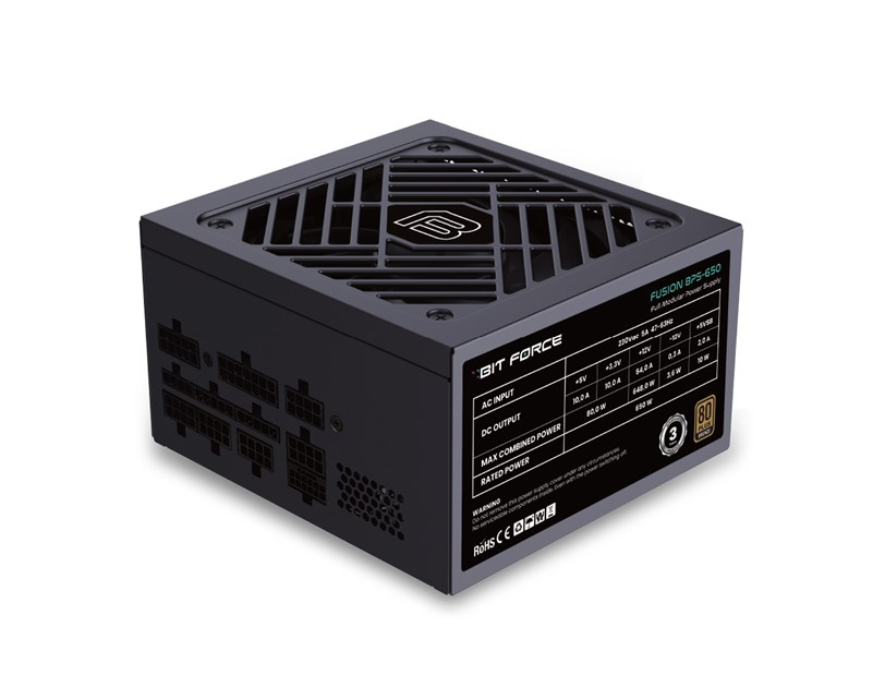 BIT FORCE napajanje 650W 80+ BRONZE FUSION BPS-650, modularno, ATX 3.1, PCI-E 5.1