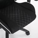 Bit Force KHAN F-2D igraća stolica s potpornim jastučićima, tkanina, 2D naslon za ruke, nosivost 150kg, crno/bijela