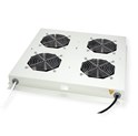 Roline 19" krovni ventilacijski modul s 4 ventilatora i termostatom, sivi