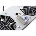 Roline 19" krovni ventilacijski modul s 2 ventilatora i termostatom, sivi