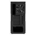 Sharkoon S25-W Midi Tower ATX kućište, prozirna bočna stranica, bez napajanja, plavi LED, crno