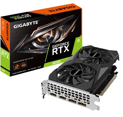 Gigabyte GeForce RTX 3050 Windforce OC 6GB GDDR6/96-bit, PCIe 4.0, 2xHDMI/2xDP