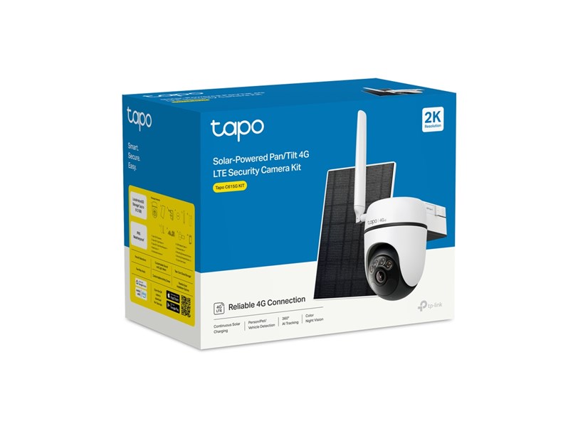 TP-Link Tapo C615G  kamera + Tapo A201 Solar panel 2K 3MP, Color Night Vision, microSD, 2×Spotlights, dvosmjerni audio, detekcija pokreta, vodootporna IP65, Wi-Fi, Tapo app