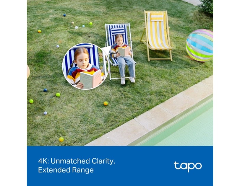 TP-Link Tapo C560WS kamera 4K 8MP(3840×2160) H.264, 360° /98° Pan/Tilt, Starlight-Color Night Vision, microSD, dvosmjerni audio, detekcija pokreta, vodootporna IP66, Wi-Fi, Tapo app