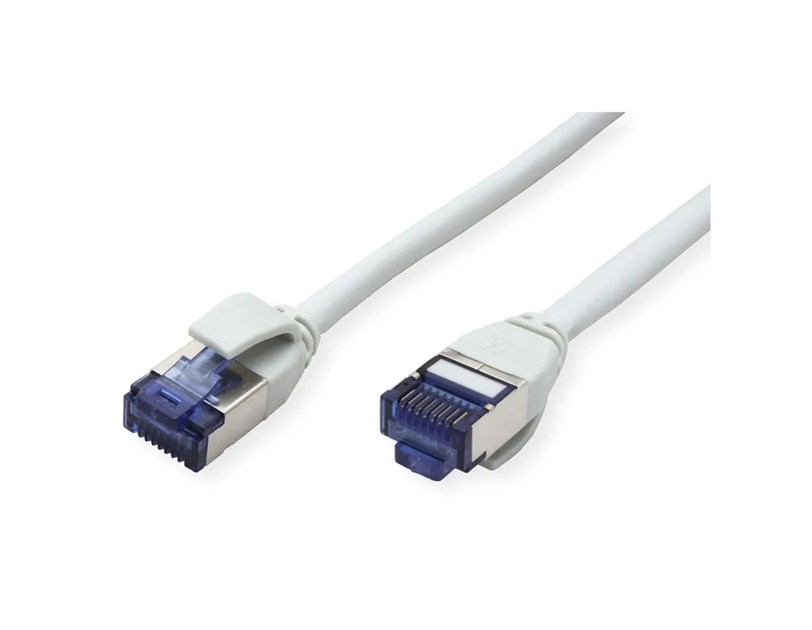 Roline S/FTP (PiMF) Cat.6a Data Center mrežni kabel (Class EA), Slim, LSOH, tangle free, sivi, 1.0m