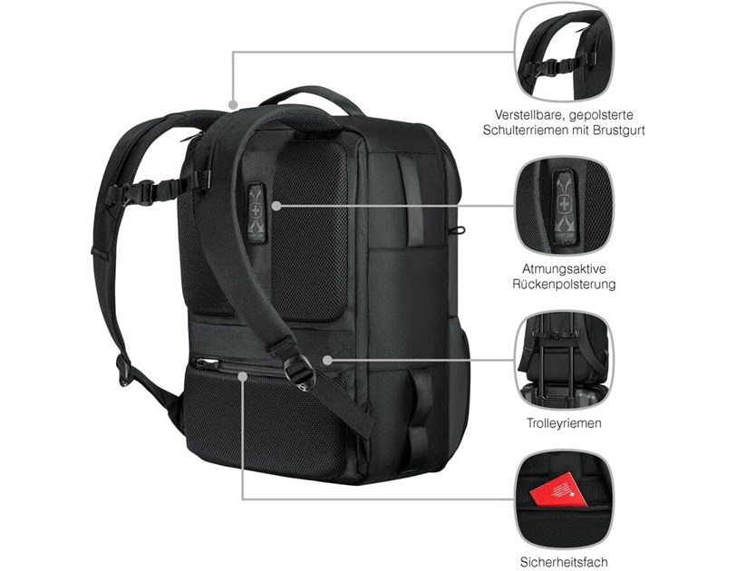 Wenger ruksak UrbanOne Travel za prijenosnik do 15.6", crni
