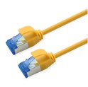 Roline  S/FTP (PiMF) Data Center mrežni kabel, Cat.6A (Class EA), slim, LSOH, tangle free, 1.0m, žuti