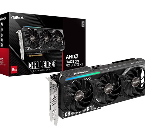 Asrock Radeon RX 9070 XT Challenger 16GB GDDR6, PCIe 5.0x16, 1×HDMI/3×DP