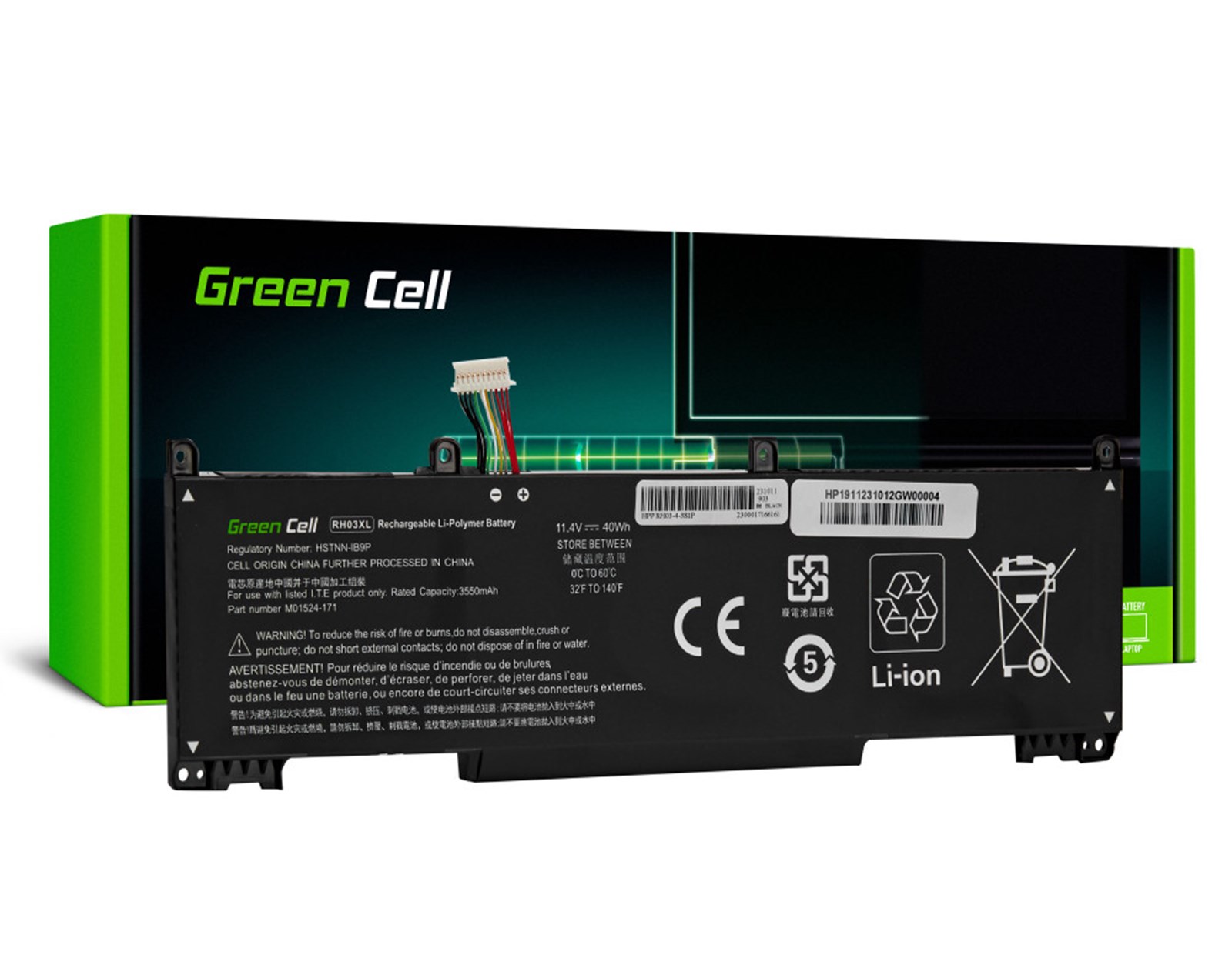 Green Cell (HP191) baterija 3550 mAh, 11.4V RH03XL za HP ProBook 430 G8 440 G8 445 G8 450 G8 630 G8 640 G8 650 G8