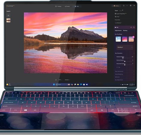 Lenovo Yoga Book 9 2x14" 2.8K WQXGA, Intel Core Ultra 7 255H, 32GB DDR5, 1TB SSD, Intel Arc Graphics, WiFi/BT, Pen, Win 11 Pro