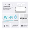 TP-Link 5G AX300 bežični usmjerivač (Dual-Band Gigabit Router) 574Mbps/2402Mbps (2.4GHz/5GHz), 1×G-WAN, 2×G-LAN, 8×5G/LTE interna antena, 3×WiFi interna antena 