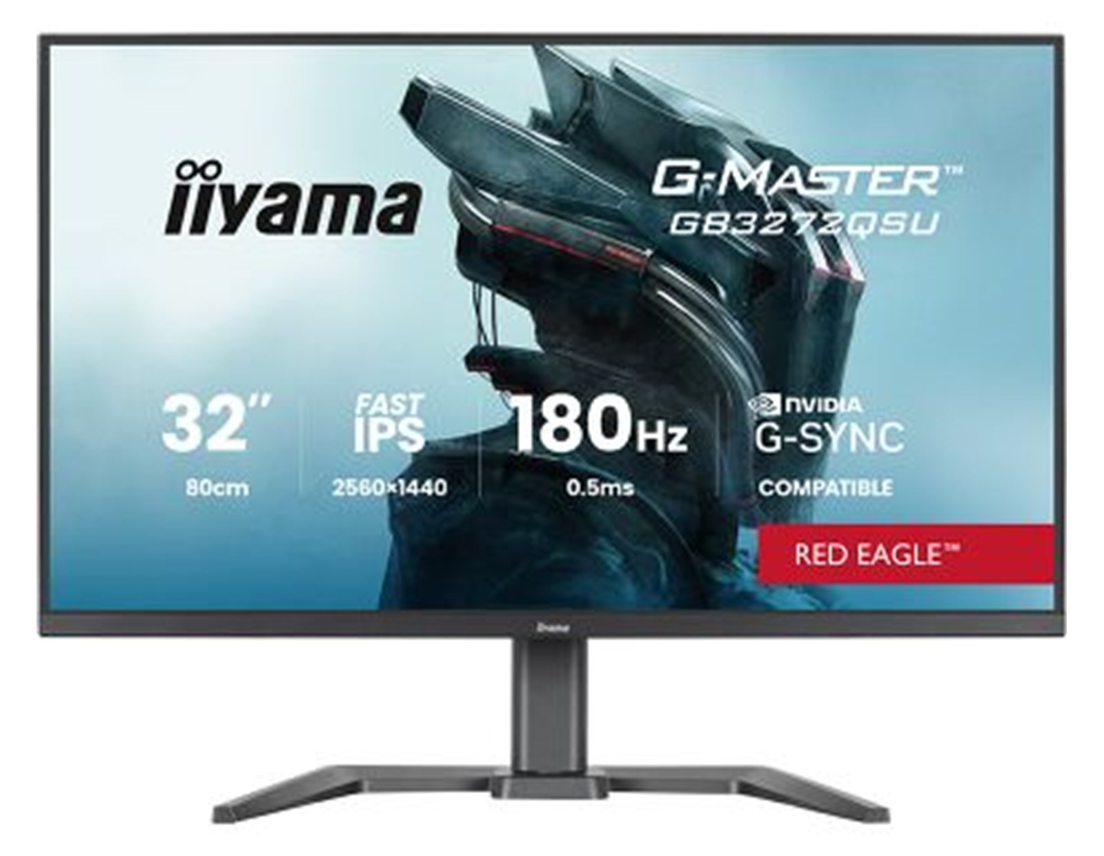 IIYAMA 32" GB3272QSU-B1 QHD (2560×1440) IPS 16:9, 180Hz, 400 cd/m2, 1000:1, 0.5ms, 2×HDMI/DP, 4×USB, HAS, zvučnici