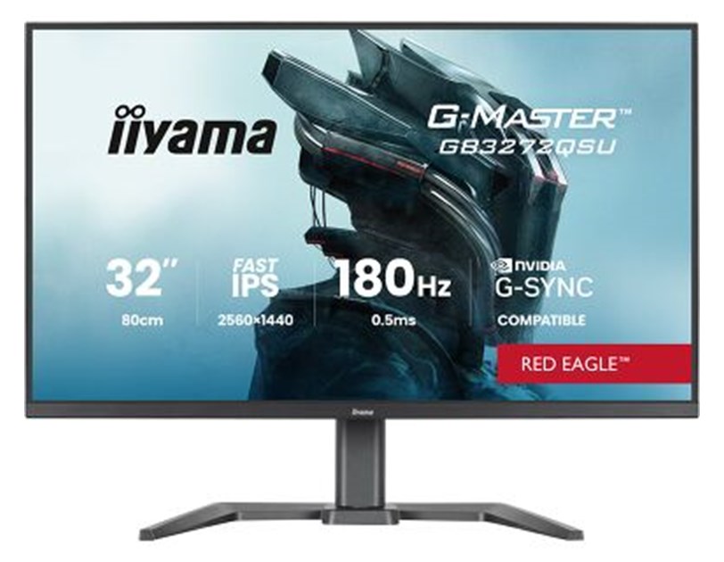 IIYAMA 32" GB3272QSU-B1 QHD (2560×1440) IPS 16:9, 180Hz, 400 cd/m2, 1000:1, 0.5ms, 2×HDMI/DP, 4×USB, HAS, zvučnici