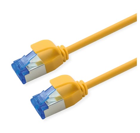 Roline  S/FTP (PiMF) Data Center mrežni kabel, Cat.6A (Class EA), slim, LSOH, tangle free, 0.3m, žuti
