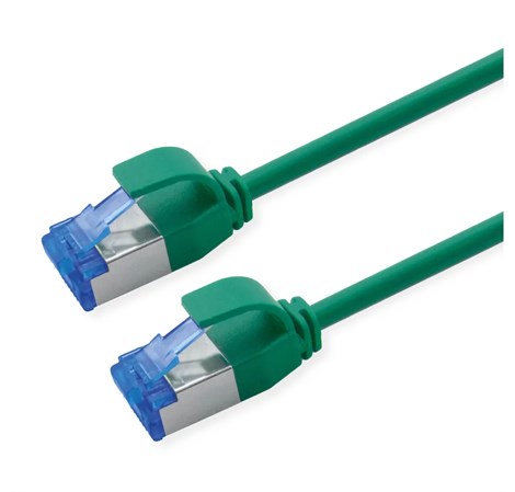 Roline  S/FTP (PiMF) Data Center mrežni kabel, Cat.6A (Class EA), slim, LSOH, tangle free, 0.5m, zeleni