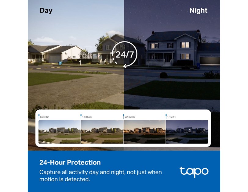 TP-Link Tapo C630  kamera + Tapo A201 Solar panel 3K 5MP, H.264, Color Night Vision, microSD, 2×Spotlights, dvosmjerni audio, detekcija pokreta, vodootporna IP65, Wi-Fi, Tapo app