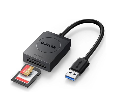 UGREEN čitač memorijskih kartica USB 3.0, TF/SD, 15cm, crni