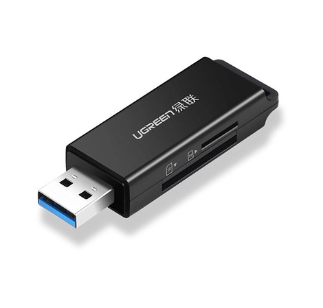 UGREEN čitač memorijskih TF/microSD/SD kartice, USB 3.2, crni